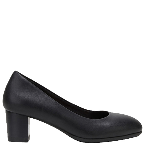 Hush Puppies Heels In India - Hush Puppies Mabry Leather - Black Womens  Shoes