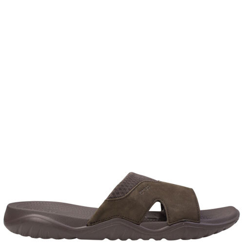 crocs swiftwater leather slide